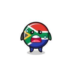 the fatigue cartoon of south africa flag
