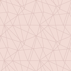 modern mosaic seamless pattern with pastel color abstract triangles and thin lines.