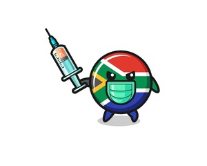 illustration of the south africa flag to fight the virus