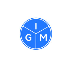 IGM letter logo design on White background. IGM creative Circle letter logo concept. IGM letter design. 

