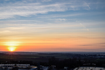 sunset over the Industrie 