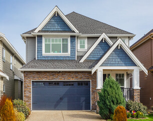 Luxury house in Vancouver, Canada. Big luxury house with a patio