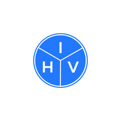 IHV letter logo design on black background. IHV creative  initials letter logo concept. IHV letter design.