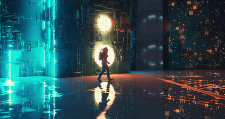 Futuristic astronaut © allvision