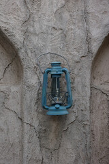 old street lamp on the wall