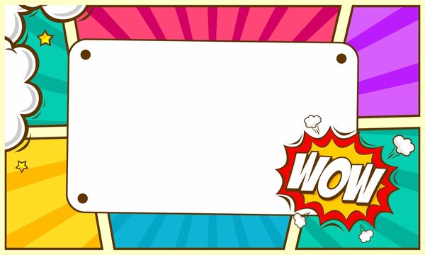 empty comic frame background template
