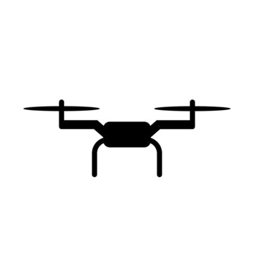 drone silhouette Logo Icon vector illustration 