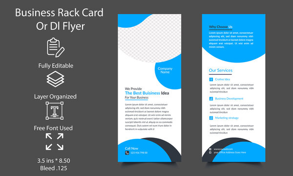 Corporate business dl flyer template design. rack card design for Digital marketing agency