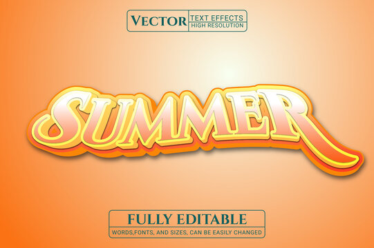 Summer Text Effects illustration,summer text generator, text summarization