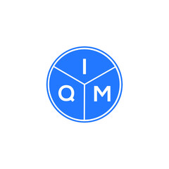 IQM letter logo design on White background. IQM creative Circle letter logo concept. IQM letter design. 
