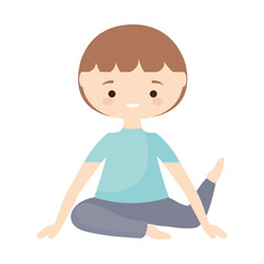 yoga boy illustration