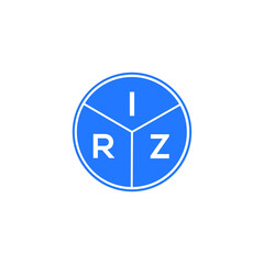 IRZ letter logo design on White background. IRZ creative Circle letter logo concept. IRZ letter design. 
