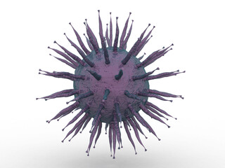 3d render Corona virus microscopic view
