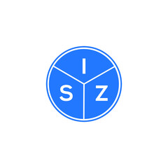 Fototapeta na wymiar ISZ letter logo design on White background. ISZ creative Circle letter logo concept. ISZ letter design. 