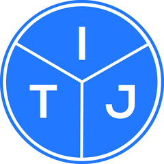 Fototapeta premium ITJ letter logo design on White background. ITJ creative Circle letter logo concept. ITJ letter design. 