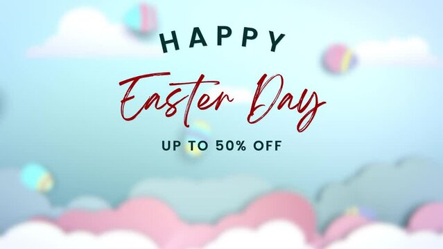 Easter Day Sale Up To 50 Percent animated text