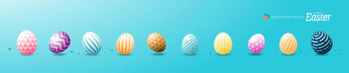 Floating Easter egg for Easter festival holiday design concept.