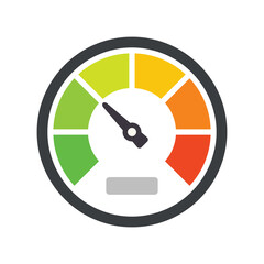 Speedometer performance vector icon symbol design