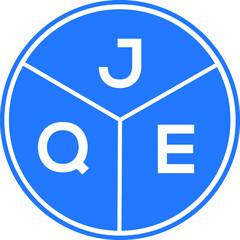 JQE letter logo design on White background. JQE creative Circle letter logo concept. JQE letter design. 