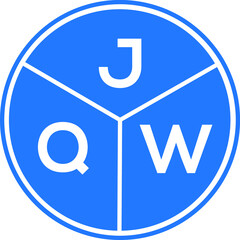 JQW letter logo design on White background. JQW creative Circle letter logo concept. JQW letter design. 