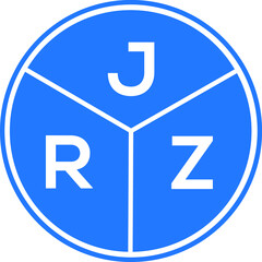 JRZ letter logo design on White background. JRZ creative Circle letter logo concept. JRZ letter design. 