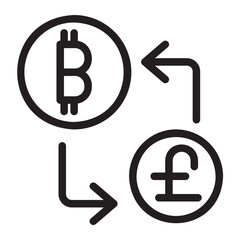 money exchange line icon