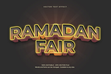 Ramadan Fair text effect