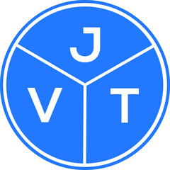 JVT letter logo design on white background. JVT creative circle letter logo concept. JVT letter design. 