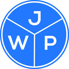 JWP letter logo design on white background. JWP  creative circle letter logo concept. JWP letter design.