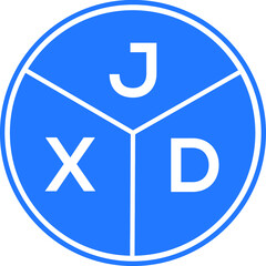 JXD letter logo design on white background. JXD creative circle letter logo concept. JXD letter design. 