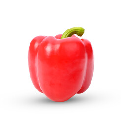 Sweet red pepper on a white background.