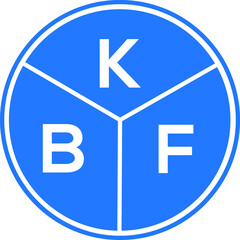 KBF letter logo design on white background. KBF  creative circle letter logo concept. KBF letter design.