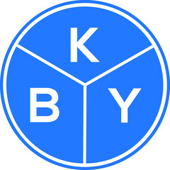 KBY letter logo design on white background. KBY  creative circle letter logo concept. KBY letter design.
