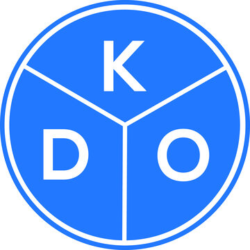 KDO letter logo design on white background. KDO  creative circle letter logo concept. KDO letter design.
