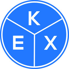 KEX letter logo design on white background. KEX  creative circle letter logo concept. KEX letter design.
