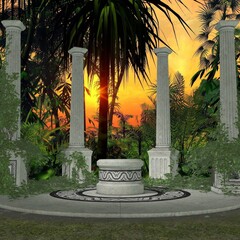 3d illustration of an mystic place