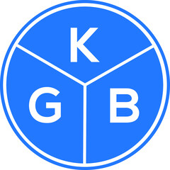 KGB letter logo design on White background. KGB creative Circle letter logo concept. KGB letter design. 