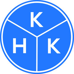 KHK letter logo design on White background. KHK creative Circle letter logo concept. KHK letter design. 