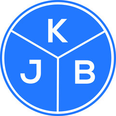 KJB letter logo design on White background. KJB creative Circle letter logo concept. KJB letter design. 