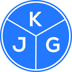 KJG letter logo design on White background. KJG creative Circle letter logo concept. KJG letter design. 