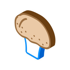 champignon mushroom isometric icon vector. champignon mushroom sign. isolated symbol illustration