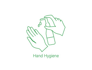 Fototapeta premium hand hygiene icon vector illustration