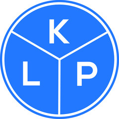 KLP letter logo design on White background. KLP creative Circle letter logo concept. KLP letter design. 