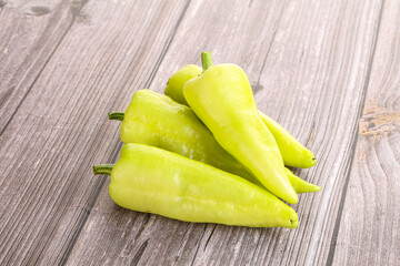 Green ripe fresh bell pepper