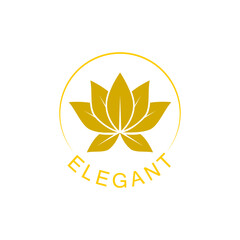 Lotus flower logo icon isolated on white background