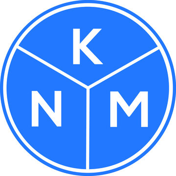 KNM letter logo design on White background. KNM creative Circle letter logo concept. KNM letter design. 