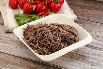 Asian cuisine - soba in the bowl