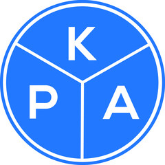 KPA letter logo design on White background. KPA creative Circle letter logo concept. KPA letter design. 
