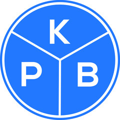 KPB letter logo design on White background. KPB creative Circle letter logo concept. KPB letter design. 