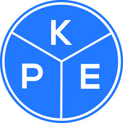 KPE letter logo design on White background. KPE creative Circle letter logo concept. KPE letter design. 